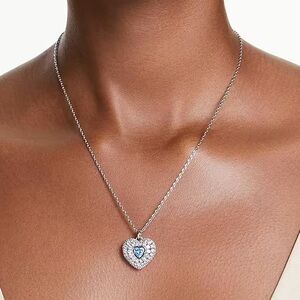 SWAROVSKI Hyperbola Blue Heart Necklace – New in Box